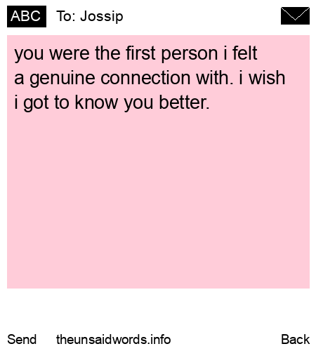 unsent message to Jossip