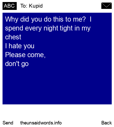 unsent message to Kupid
