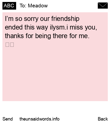 unsent message to Meadow