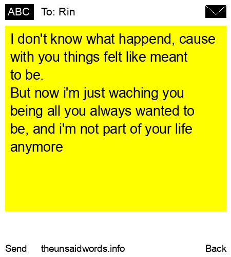 unsent message to Rin