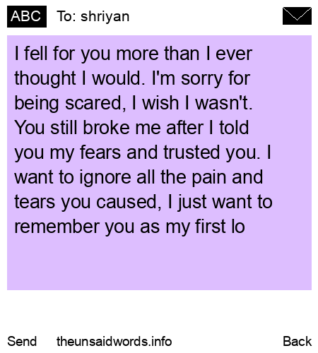 unsent message to shriyan