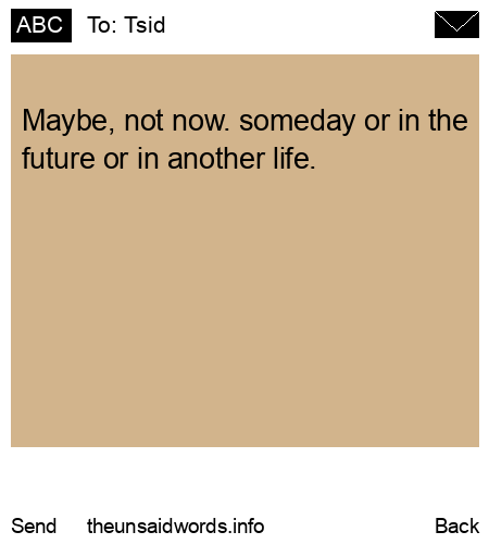 unsent message to Tsid 