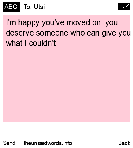 unsent message to Utsi