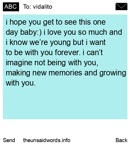 unsent message to vidalito