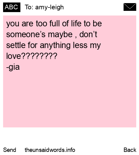 unsent message to amy-leigh
