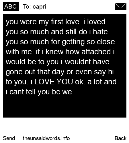 unsent message to capri