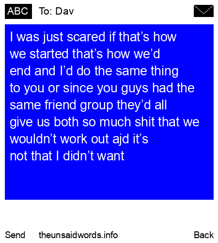 unsent message to Dav