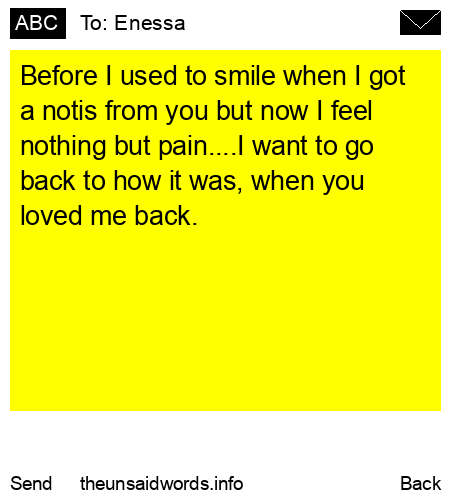 unsent message to Enessa