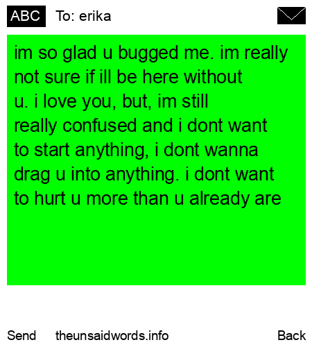 unsent message to erika