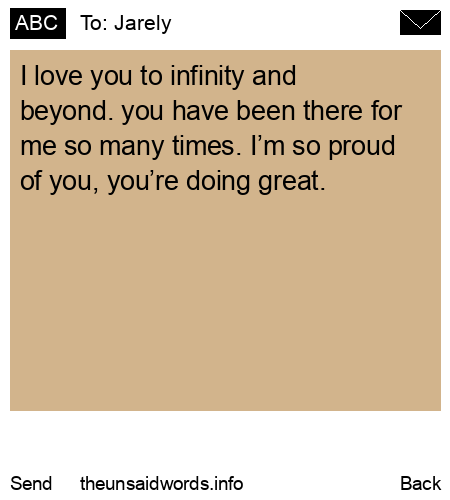 unsent message to Jarely