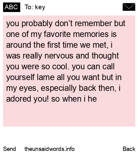 unsent message to key