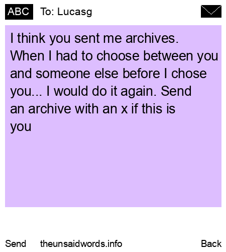 unsent message to Lucasg