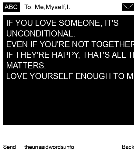 unsent message to Me,Myself,I.