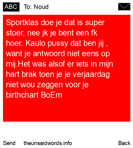 unsent message to Noud
