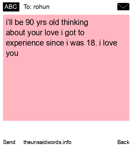 unsent message to rohun