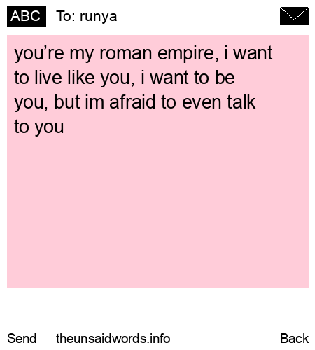 unsent message to runya