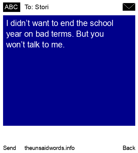 unsent message to Stori