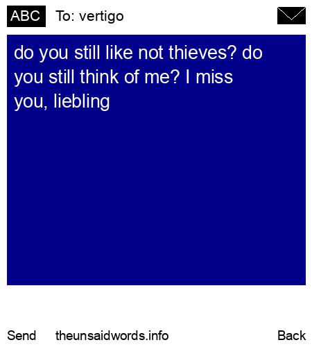 unsent message to vertigo