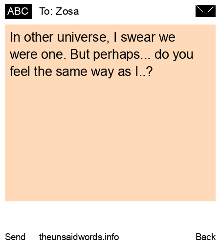 unsent message to Zosa