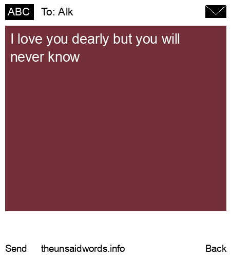 unsent message to Alk