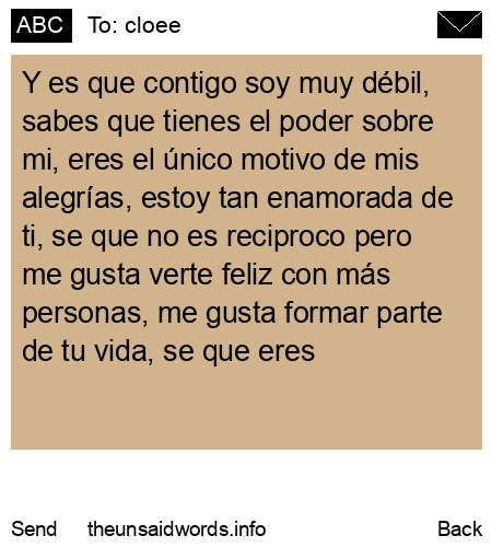 unsent message to cloee