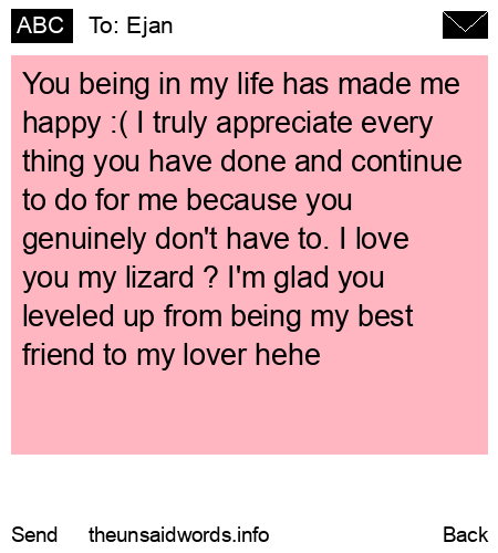 unsent message to Ejan