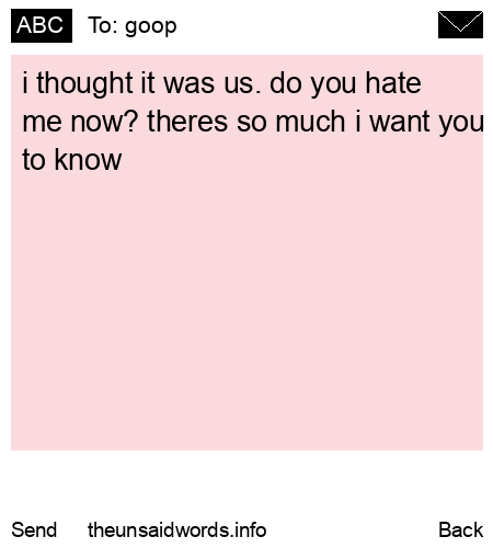 unsent message to goop