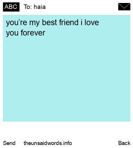 unsent message to haia