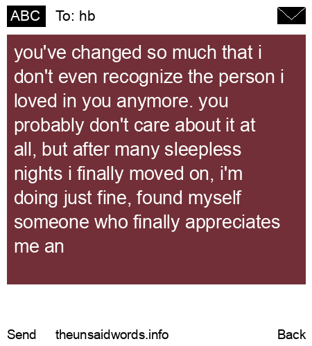 unsent message to hb