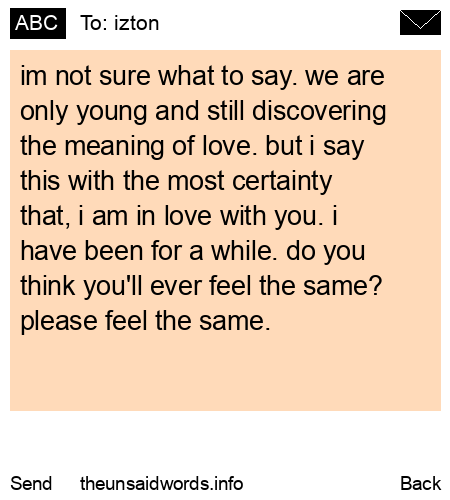 unsent message to izton