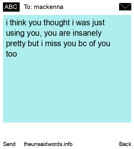 unsent message to mackenna