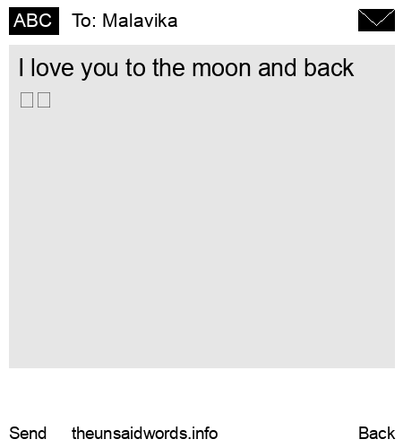 unsent message to Malavika
