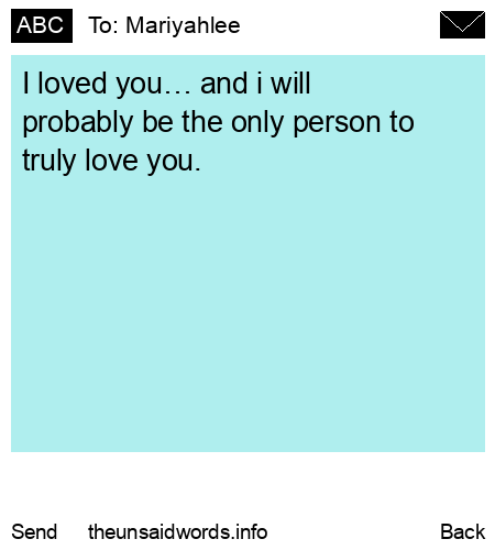 unsent message to Mariyahlee 