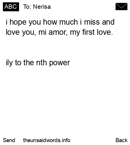 unsent message to Nerisa