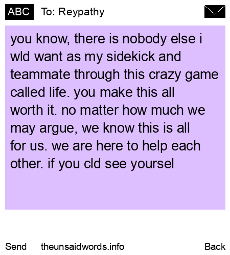 unsent message to Reypathy