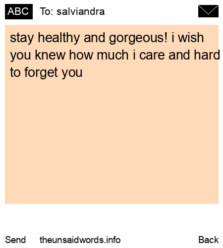 unsent message to salviandra