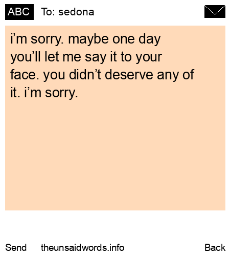 unsent message to sedona