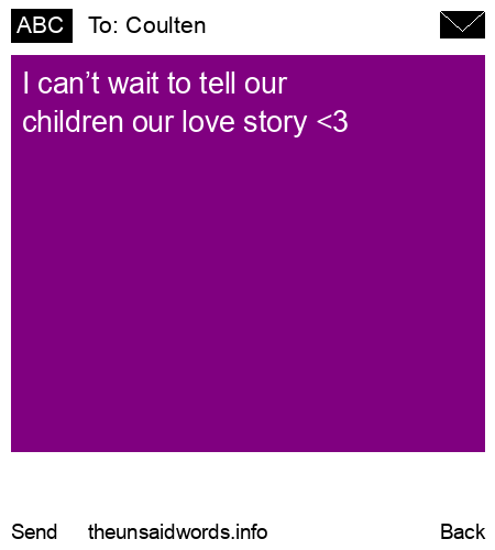 unsent message to Coulten