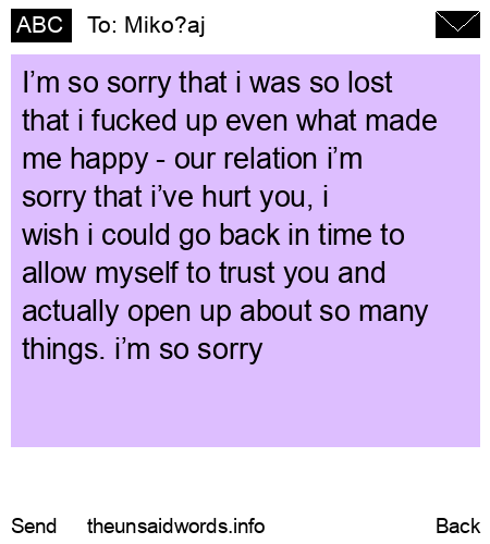 unsent message to Miko?aj