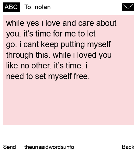 unsent message to nolan