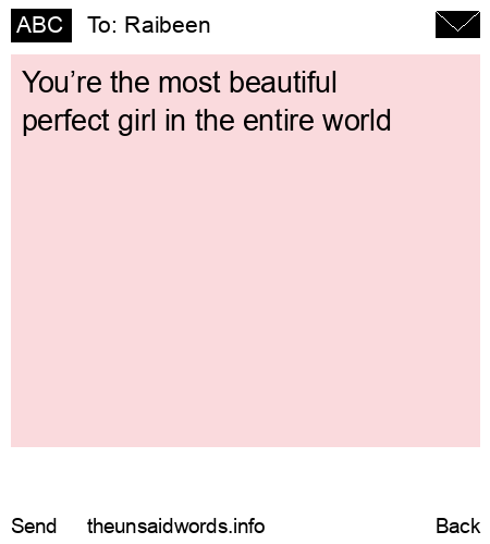 unsent message to Raibeen