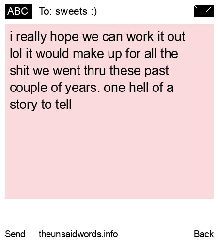 unsent message to sweets :)