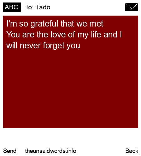 unsent message to Tado