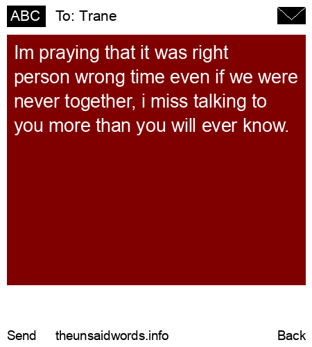 unsent message to Trane