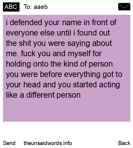 unsent message to aaeb