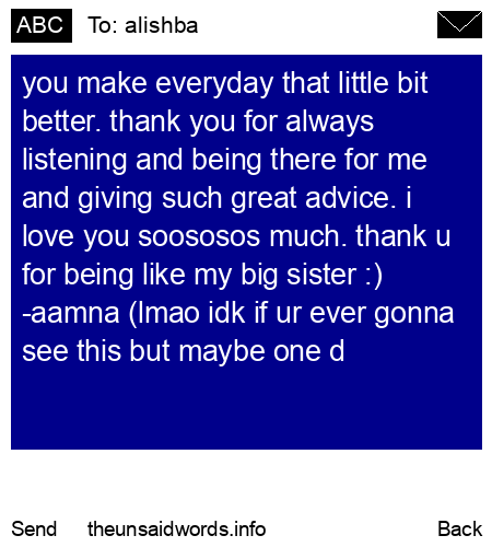 unsent message to alishba