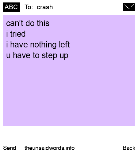 unsent message to  crash