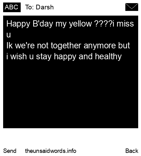 unsent message to Darsh