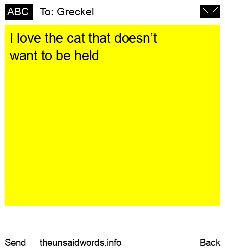 unsent message to Greckel