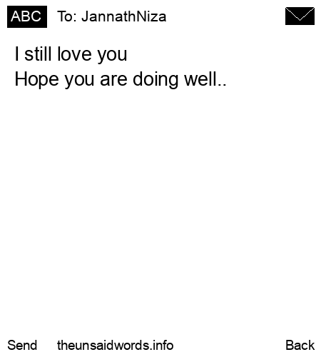 unsent message to JannathNiza